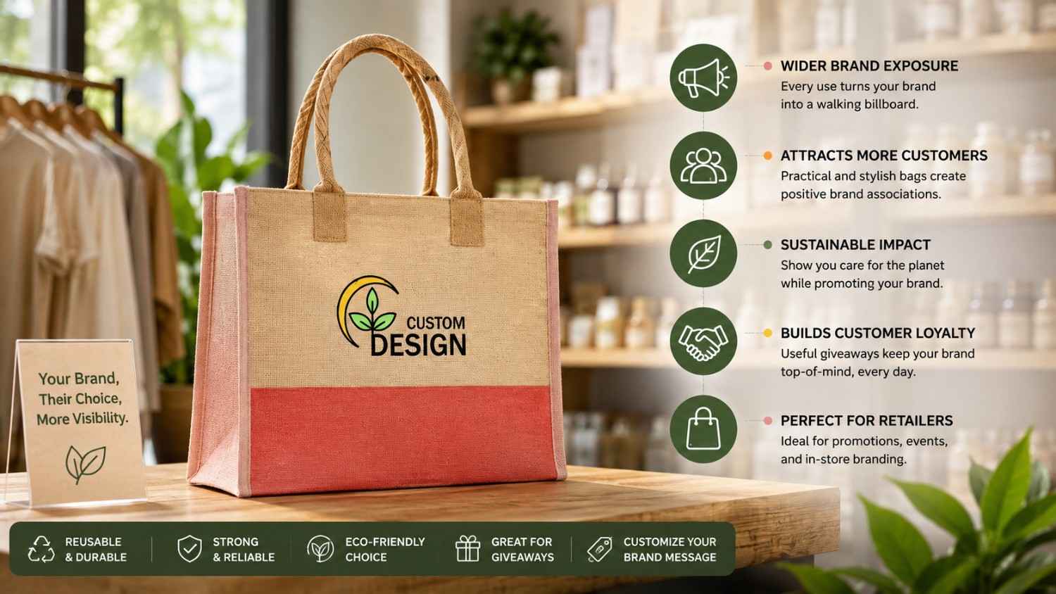 How Retailers Can Use Reusable Tote Bags to Increase Brand Visibility