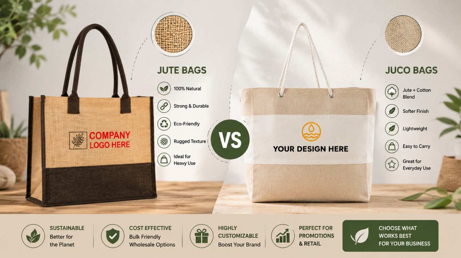 Jute vs Juco Bags Which Wholesale Bag Is Better for Your Business